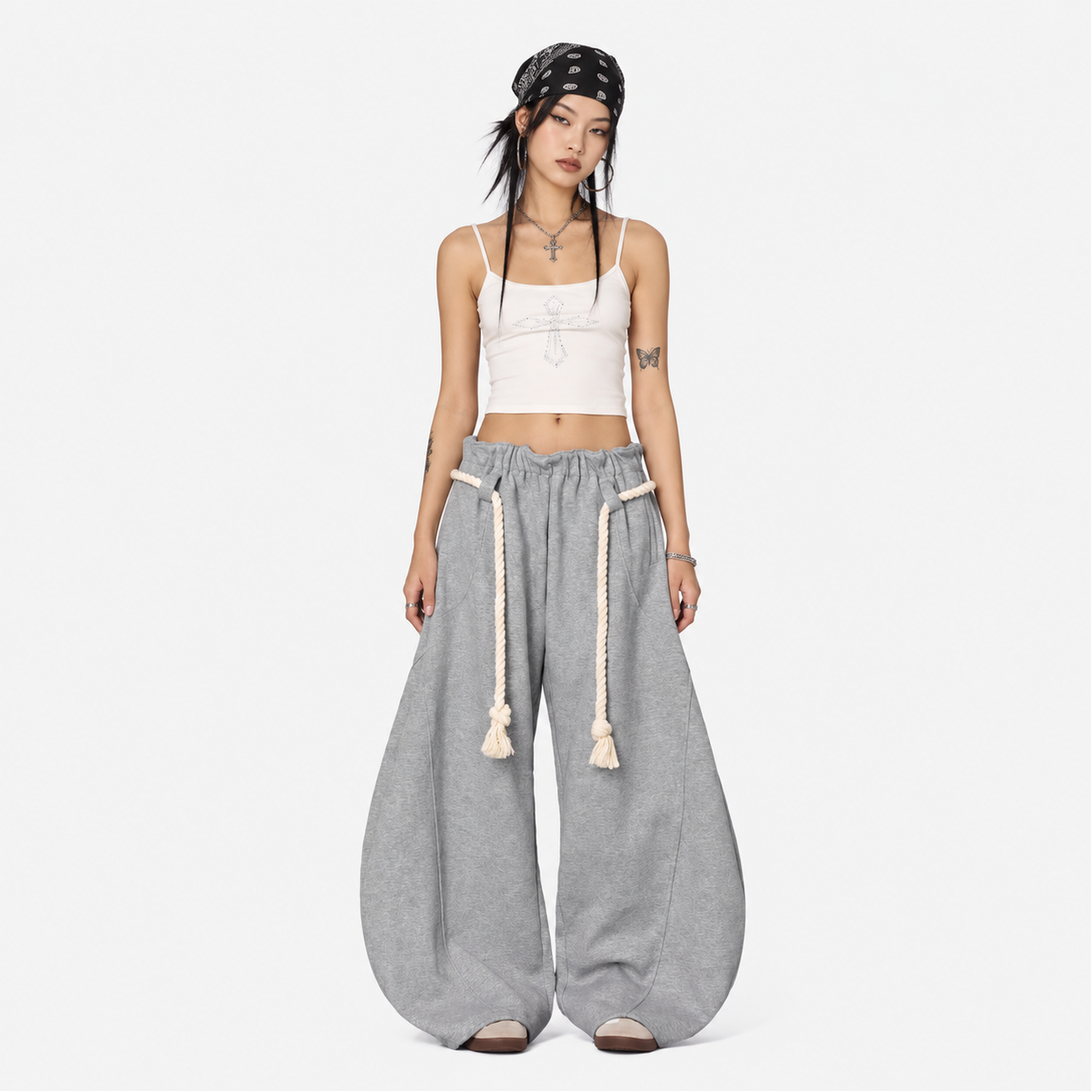 Oversized Rope String Sweatpants