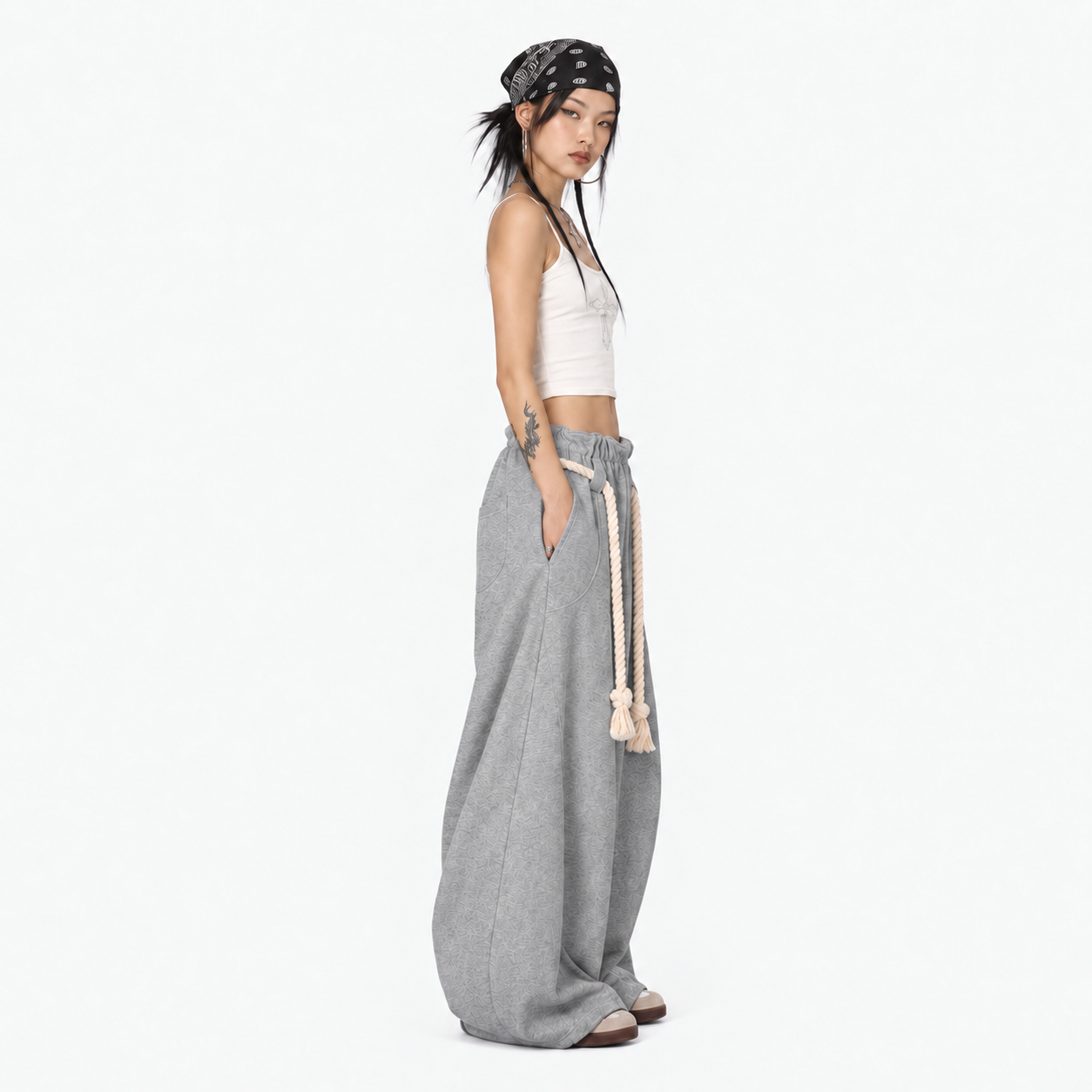 Oversized Rope String Sweatpants